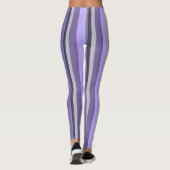Lila Lavendel grau gestreift Leggings (Rückseite)