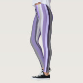 Lila Lavendel grau gestreift Leggings (Links)