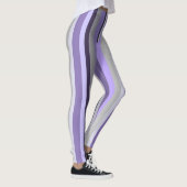 Lila Lavendel grau gestreift Leggings (Rechts)