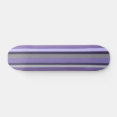 Lila Lavendel grau gestreift Skateboard (Horizontal)