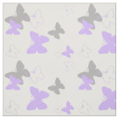 Lila Lavendel-Grau-Schmetterlingmuster Stoff (Muster)