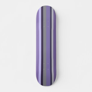 Lila Lavendel Grau Vertikal Gestreift Skateboard