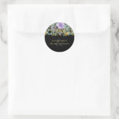 Lila Lavendel-Grüne Hochzeit Runder Aufkleber (Tasche)