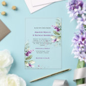 Lila Lavendel-Grünen Hochzeit Acryleinladungen (In Situ (Hochzeit))