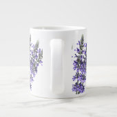 Lila Lavendel Herb Blume auf Keramik Jumbo-Tasse (Rückseite)