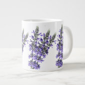 Lila Lavendel Herb Blume auf Keramik Jumbo-Tasse (Vorderseite Rechts)