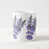 Lila Lavendel Herb Blume auf Keramik Jumbo-Tasse (Vorderseite)