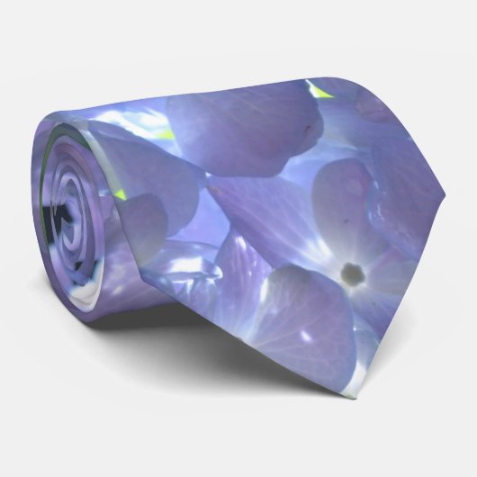 Lila Lavendel Hydrangeas Krawatte (Gerollt)