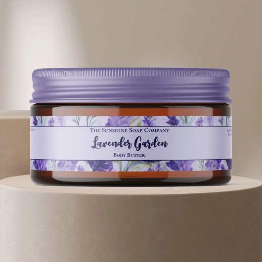 Lila Lavendel Kosmetik JAR Label 1" x 7,25"