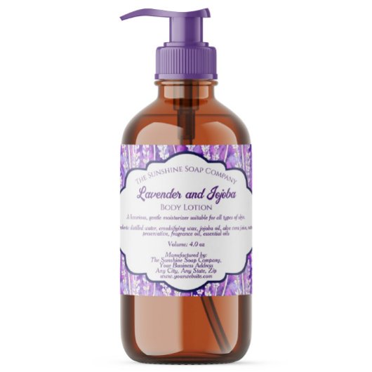 Lila Lavendel-Kosmetik-Seifenverpackungslabel
