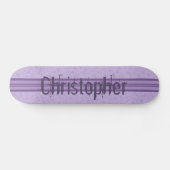 Lila Lavendel, kundenspezifisch gestreifte Monogra Skateboard (Horizontal)