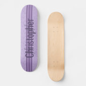 Lila Lavendel, kundenspezifisch gestreifte Monogra Skateboard (Vorderseite)
