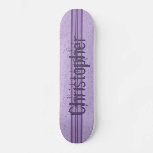 Lila Lavendel, kundenspezifisch gestreifte Monogra Skateboard (Vorderseite)