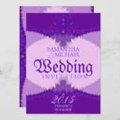 Lila Lavendel Lace Einladung (Vorne/Hinten)