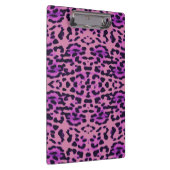 Lila Lavendel Leopard Print Klemmbrett (Rechts)