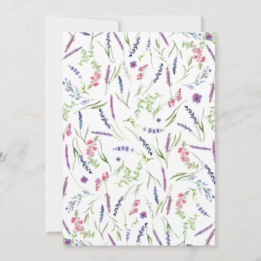Lila Lavendel-Liebe in Bloom Brautparty Invit Einladung (Rückseite)