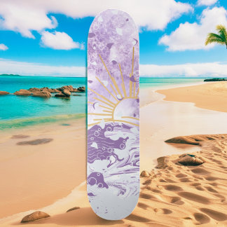 Lila Lavendel Lilac Goldener Sonnenuntergang Skateboard