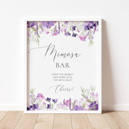 Lila Lavendel Mimosa Bar Poster