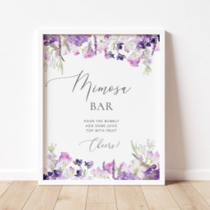 Lila Lavendel Mimosa Bar Poster