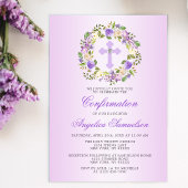 Lila Lavendel mit Aquarellfarben Einladung