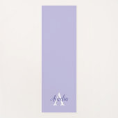 Lila Lavendel Monogram Script Yoga Mat Yogamatte (Vorderseite)