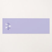 Lila Lavendel Monogram Script Yoga Mat Yogamatte (Vorderseite (Horizontal))