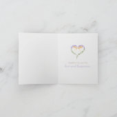 Lila Lavendel Niedliche Herzform Karte (Innenseite)