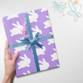 Lila Lavendel Ostermuster Geschenkpapier