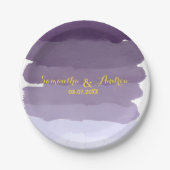 Lila Lavendel Pappteller (Vorderseite)
