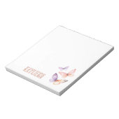 Lila Lavendel-Peach-Schmetterlinge Notizblock (Rotiert)