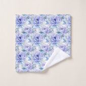 Lila Lavendel Peonies Handtuchhandtuch Set (Waschlappen)