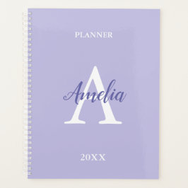 Lila Lavendel-Personalisiert-Monogram-Planer Planer