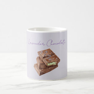 Lila Lavendel Pistazien Grün Schokolade Kaffeetasse