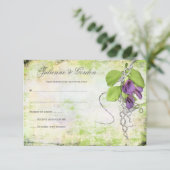 Lila Lavendel-Platterbsen UAWG RSVP Karte (Stehend Vorderseite)