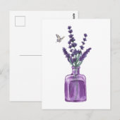 Lila Lavendel Postkarte (Vorne/Hinten)