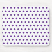 Lila-lavendel Punkte-Muster Weiß Mousepad (Vorne)
