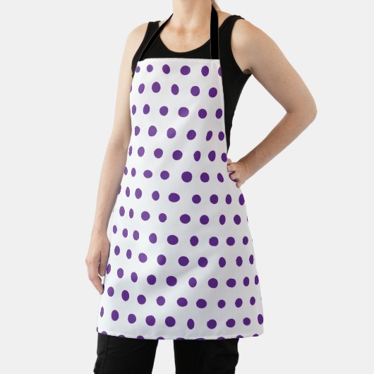 Lila-lavendel Punkte-Muster Weiß Schürze (InSitu)