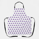 Lila-lavendel Punkte-Muster Weiß Schürze (Vorderseite)