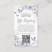 Lila Lavendel-Quinceanera-Geschenkregister