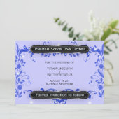 Lila Lavendel Reben Save the Date (Stehend Vorderseite)