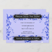 Lila Lavendel Reben Save the Date (Vorne/Hinten)