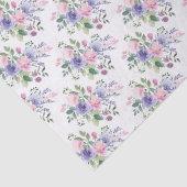 Lila Lavendel-Rosa-Blumenzehen Seidenpapier (Detail)