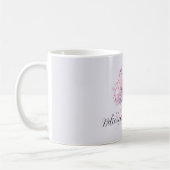 Lila Lavendel Rosa Blumige Herzen Baum Kaffeetasse (Links)