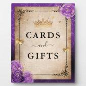 Lila Lavendel Rose Gold Cards und Geschenke-Zeiche Fotoplatte (Vorderseite)