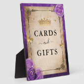 Lila Lavendel Rose Gold Cards und Geschenke-Zeiche Fotoplatte (Seite)