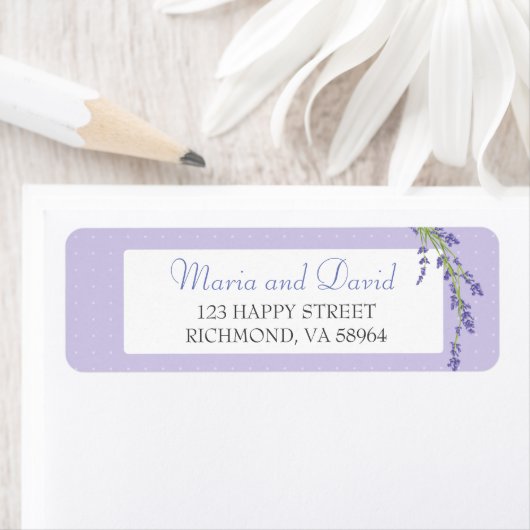 Lila Lavendel-Rücksendeadresse (Insitu)