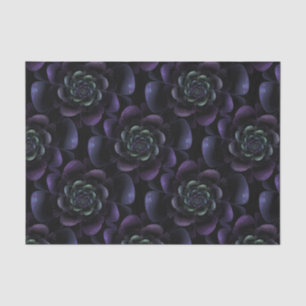 Lila Lavendel-Schwarz-aquamarines Blumen Seidenpapier