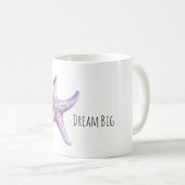 Lila Lavendel Seestern Kaffeetasse (VorderseiteRechts)