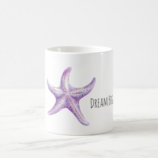 Lila Lavendel Seestern Kaffeetasse (Mittel)