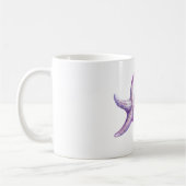 Lila Lavendel Seestern Kaffeetasse (Links)